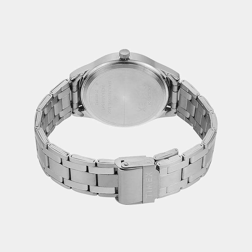 Fashion Men Quartz Blue Dial Analog Stainless Steel Watch TWTG12601
