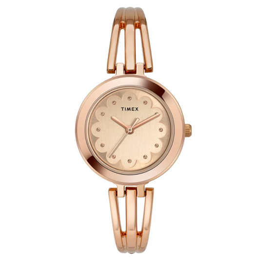 Timex Women Rose Gold Round Analog Watch - TWTL10312