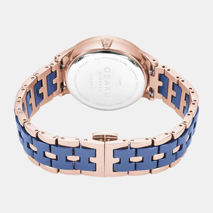 Lind Sunset Women Quartz Blue Dial Analog Stainless Steel Watch V212LMVLSL