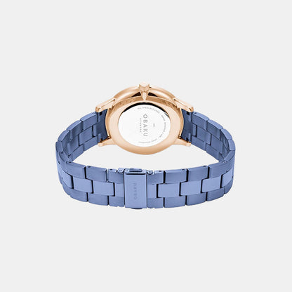 Lyng Women Quartz Blue Dial Analog Stainless Steel Watch V247LHVLSL