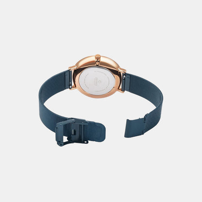 Tang Lille Ocean Women Quartz Blue Dial Analog Stainless Steel Watch V260LXVLML