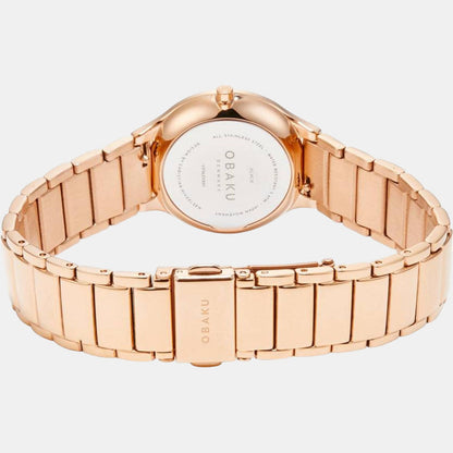 Acacie Women Quartz Black Dial Analog Stainless Steel Watch V276LEVBSV