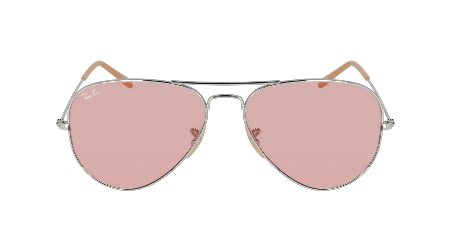 Ray Ban Aviator Classic Sunglasses RB3025 9065/V7 Silver/Photochromic 135mm