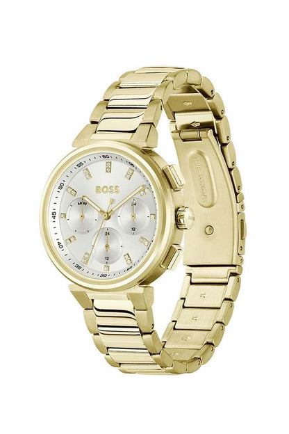 One Quartz Multifunction White Round Dial Women's Watch - 1502807