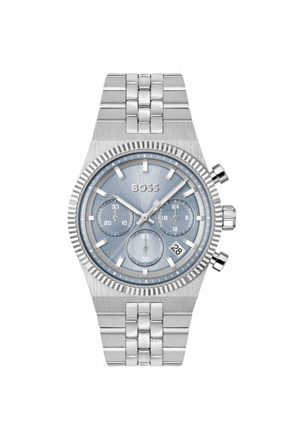 Candor Prime Blue Dial Stainless Steel Analogue Watch For Men - 1514306