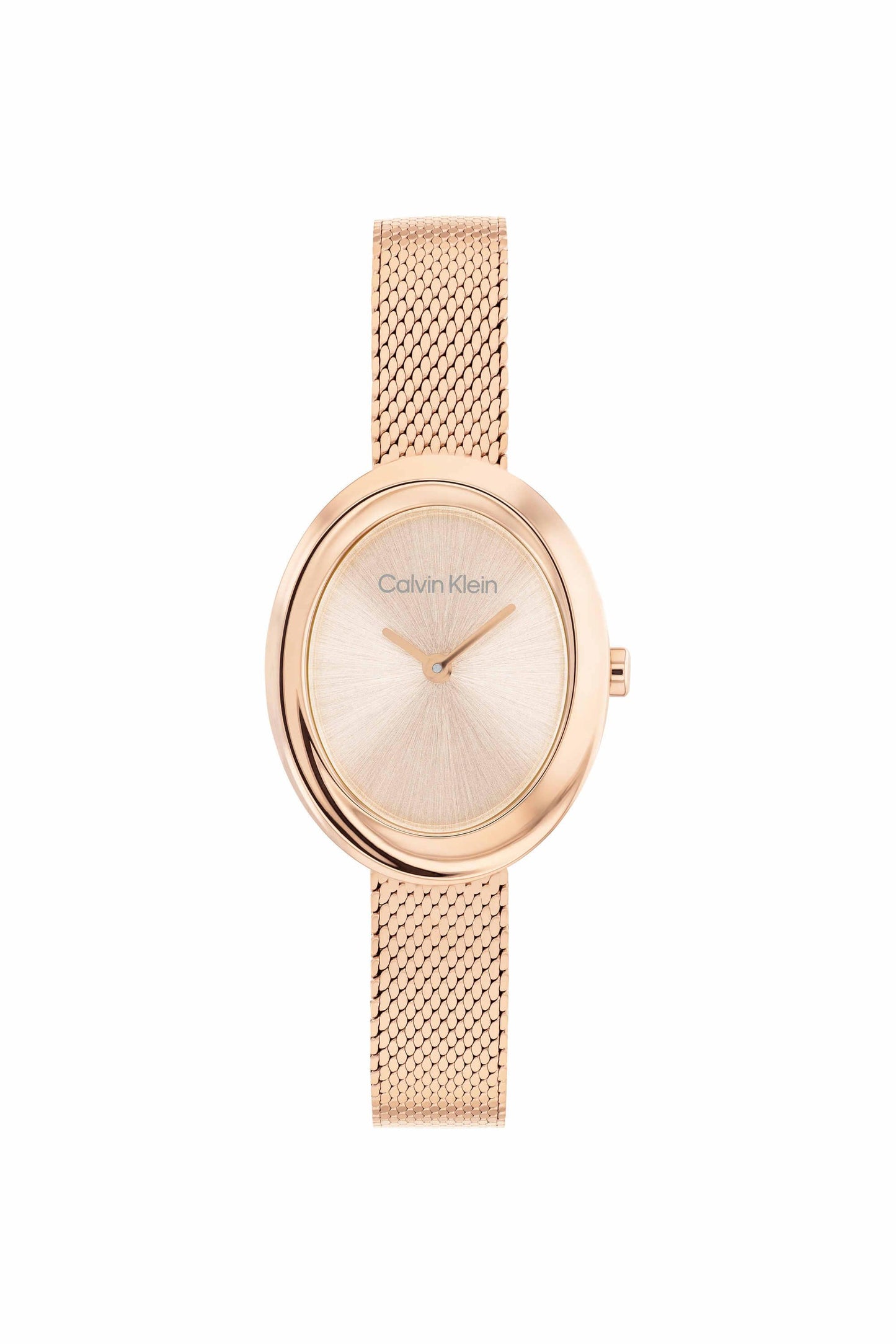 Twisted Bezel Women Quartz Carnation Gold Dial Analog Stainless Steel Watch 25100153