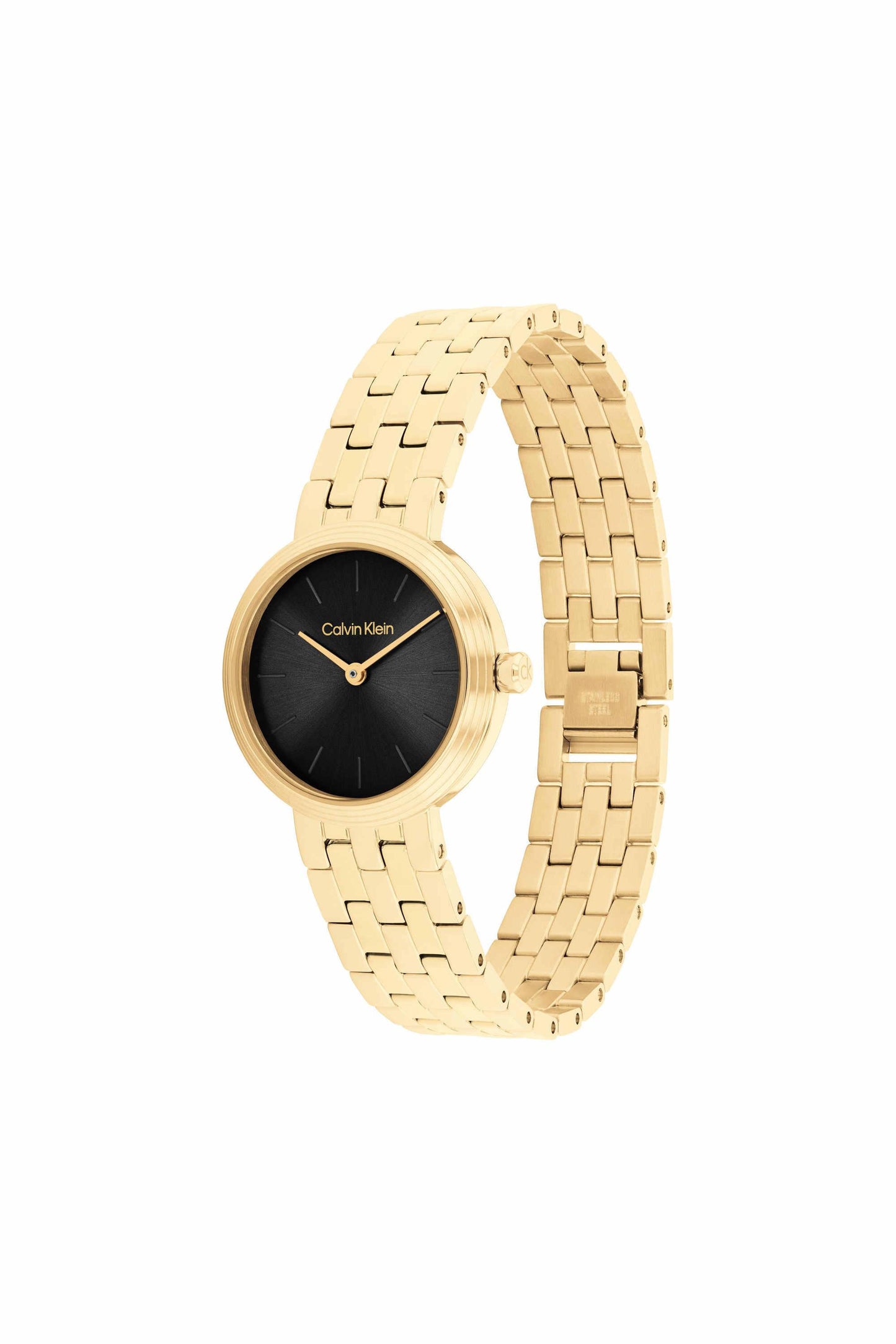 Women Quartz Black Dial Analog Stainless Steel Watch 25100187