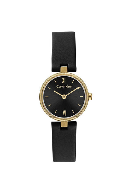 Gleam Women Quartz Black Dial Analog Leather Watch 25100230