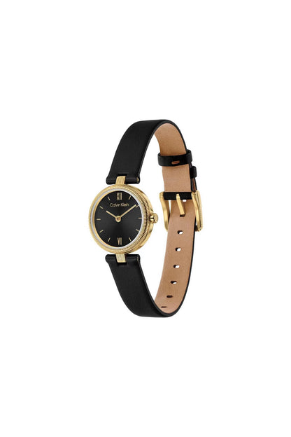 Gleam Women Quartz Black Dial Analog Leather Watch 25100230