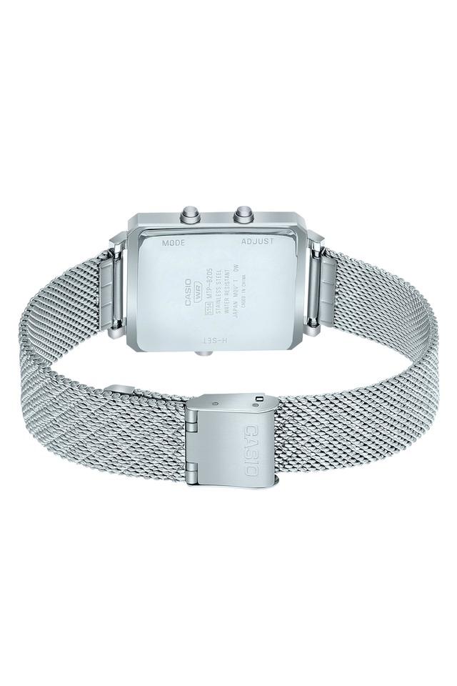 Mens 48.5 x 45.4 x 11.8 mm Enticer Men Collection-MTP-B205M-2EDF Blue Dial Stainless Steel Mesh Band Watch - A2086