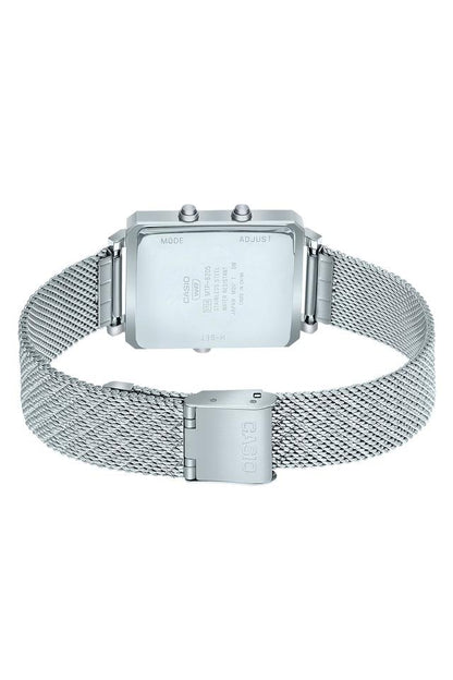 Mens 48.5 x 45.4 x 11.8 mm Enticer Men Collection-MTP-B205M-2EDF Blue Dial Stainless Steel Mesh Band Watch - A2086