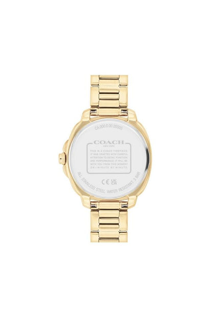Kitt Multifunction 34 mm Gold Tonneau Dial Stainless Steel Analogue Watch for Women - 14504393