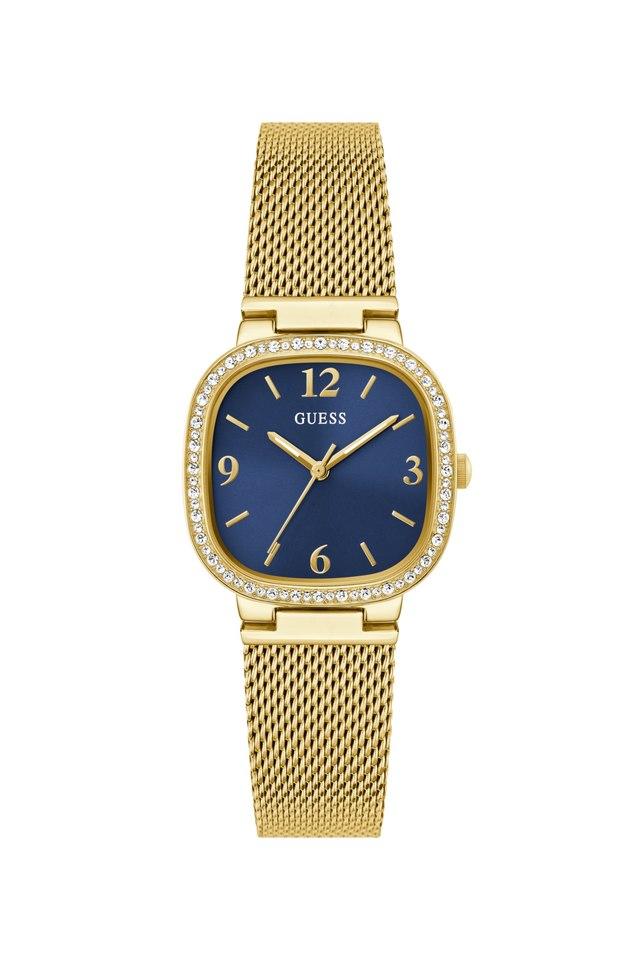 Dress 32 mm Blue Dial Gold Plated Analogue Wrist Watch for Women - GW0354L6