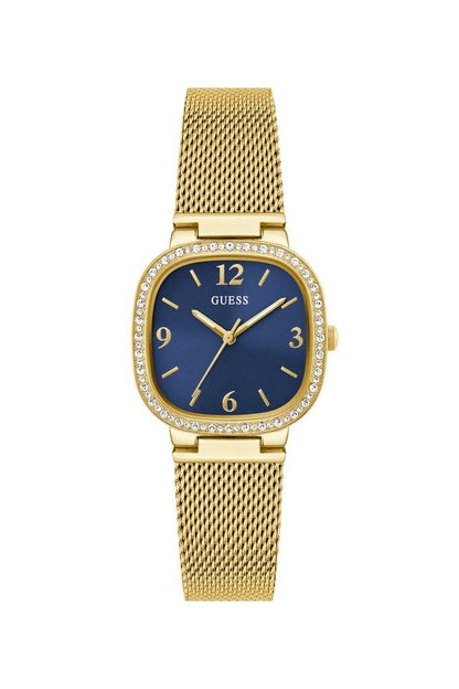 Dress 32 mm Blue Dial Gold Plated Analogue Wrist Watch for Women - GW0354L6