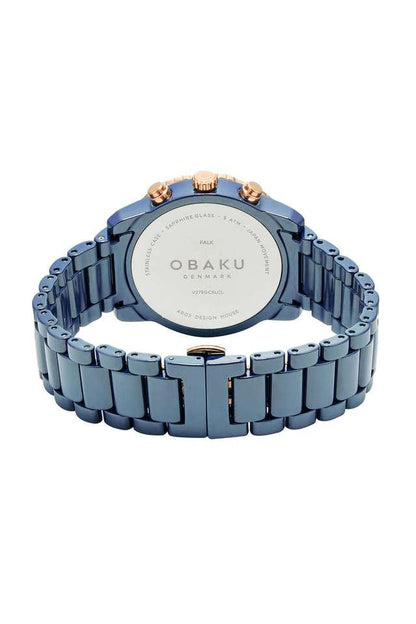 Obaku Denmark
Falk 44 x 49 mm Blue Dial Ceramic Chronograph Watch for Men - V278GCSLCL