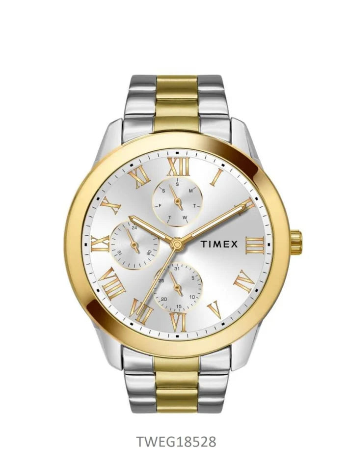 Timex Men Silver Round Dial Analog Watch