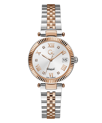 Guess Collection Flair White Round Dial Analog Women Watch Z01003L1MF