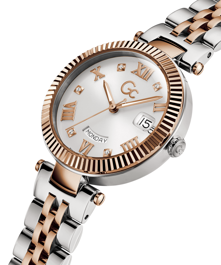 Guess Collection Flair White Round Dial Analog Women Watch Z01003L1MF