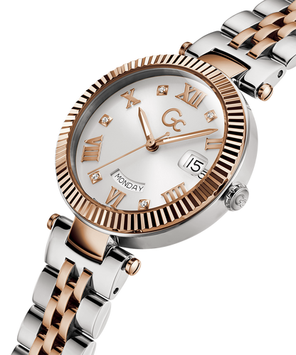 Guess Collection Flair White Round Dial Analog Women Watch Z01003L1MF