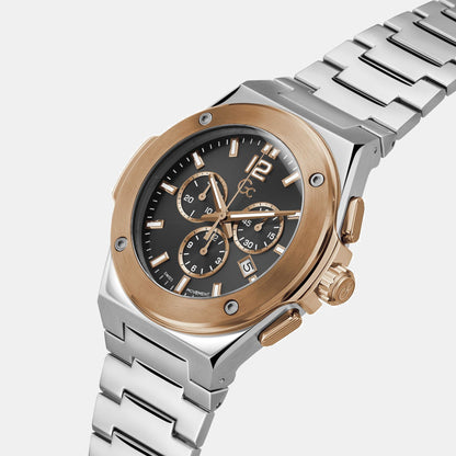 Idol Chrono Men Quartz Black Dial Chronograph Stainless Steel Watch Z33002G2MF