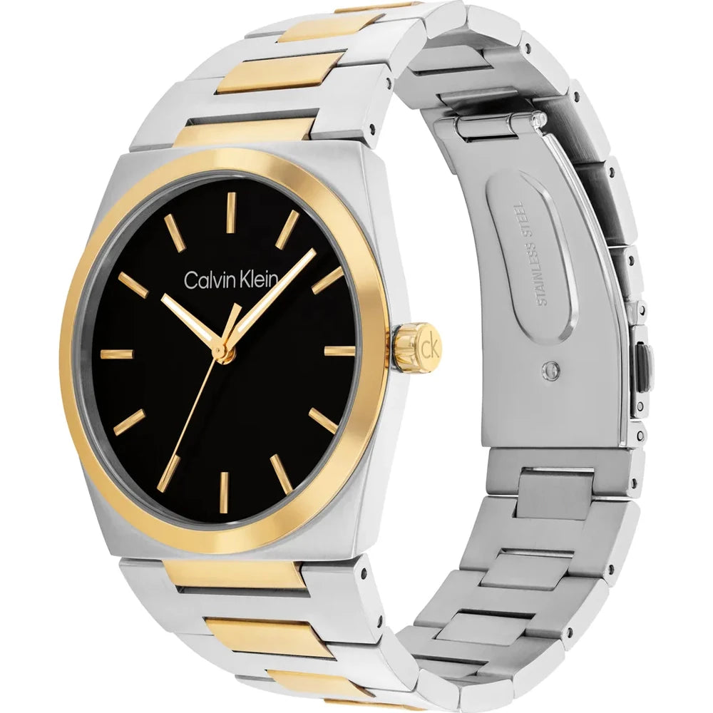 Empower Men Quartz Black Dial Analog Stainless Steel Watch 25200544