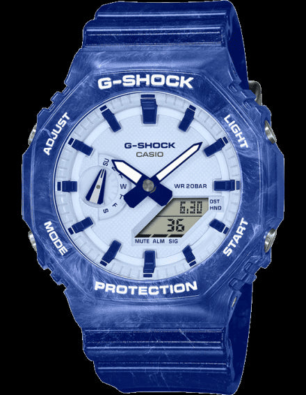 Men Analogue and Digital G-Shock Watch G1257- GA-2100BWP-2ADR