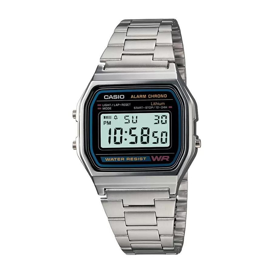 Casio Vintage Silver Digital Alarm, A-158WA-1Q-D011
D011