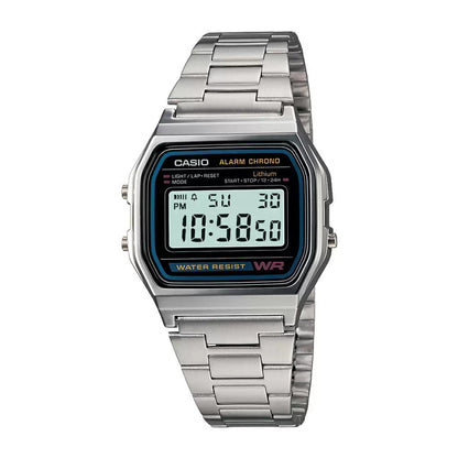 Casio Vintage Silver Digital Alarm, A-158WA-1Q-D011
D011