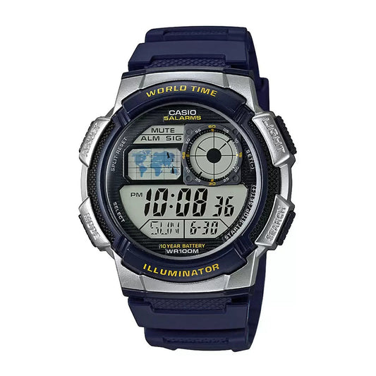 Casio Youth Blue Digital Countdown Timer, AE-1000W-2AVDF-D118