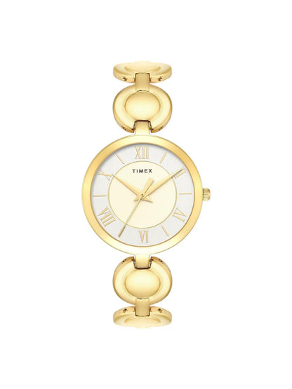 Women Quartz Champagne Dial Analog Brass Watch TWTL16402T
