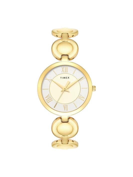 Women Quartz Champagne Dial Analog Brass Watch TWTL16402T