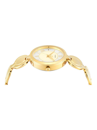 Women Quartz Champagne Dial Analog Brass Watch TWTL16402T