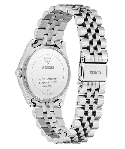 GUESS Ladies Silver Tone Multi-function Date Watch Women's Watch, GW0936L1