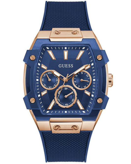 Phoenix Men Quartz Blue Dial Multi-Function Silicone Watch GW0956G4