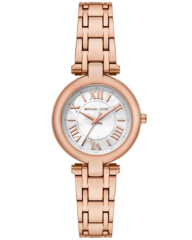 Women Quartz White Dial Analog Stainless Steel Watch MK4893