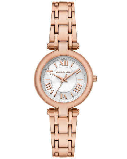 Women Quartz White Dial Analog Stainless Steel Watch MK4893