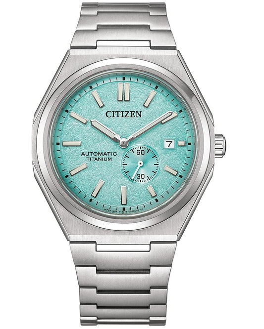 Citizen NJ0180-80M Automatic Men's Watch Titanium 10 Bar Analogue Date Silver, bracelet