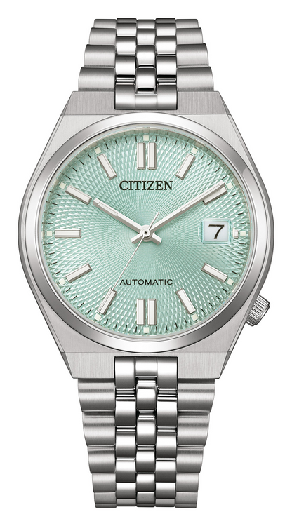 Tsuyosa Men Automatic Green Dial Analog Stainless Steel Watch NK0030-51X