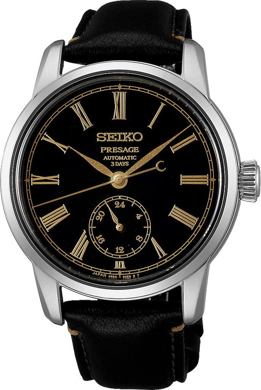 Presage Classic Series in Urushi Black with Roman Numerals