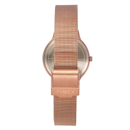 Timex Classics Collection Premium Quality Women's Analog Pink Dial Coloured Quartz Watch, Round Dial with 34mm Case width - TWTL12102