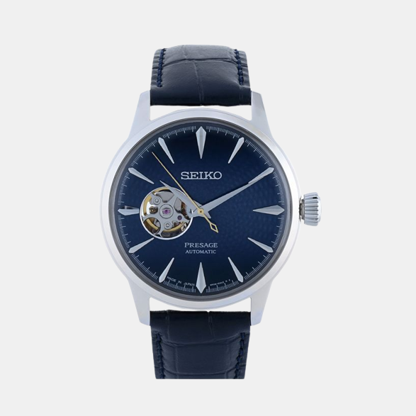 Presage Men Automatic Blue Dial Analog Leather Watch SSA405J1