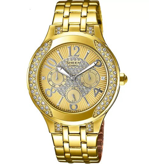 casio SHEEN SHE3803GD9AUDR SX138 Steel MultiDial Women's Watch