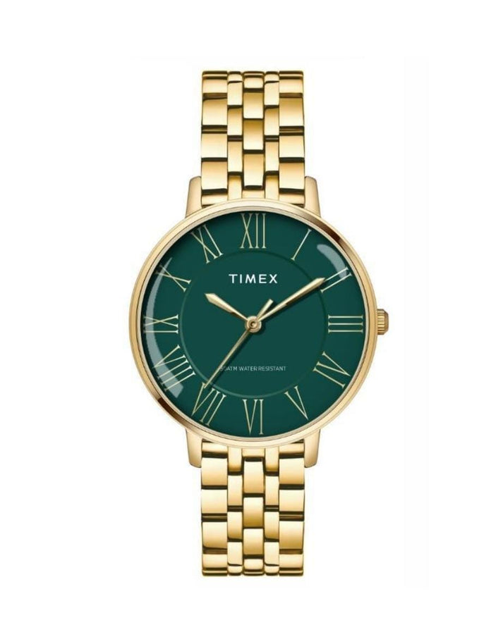 Timex Green Dial with Roman Numbers Women's Astrological Watch - TWEL19106