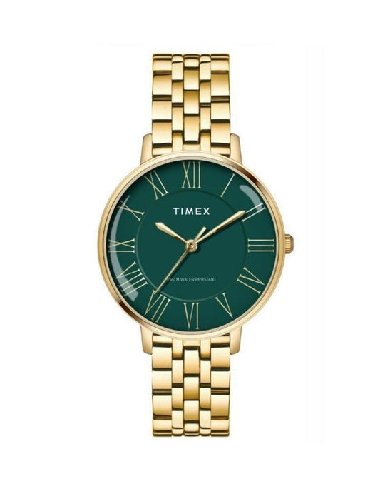 Timex Green Dial with Roman Numbers Women's Astrological Watch - TWEL19106