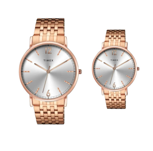 TIMEX Pairs Silver Round Dial Analog Watch - TW00PR338