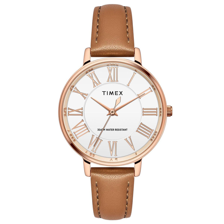 Timex Silver Round Dial Analog Women's Watch, TWEL19105
TWEL19105