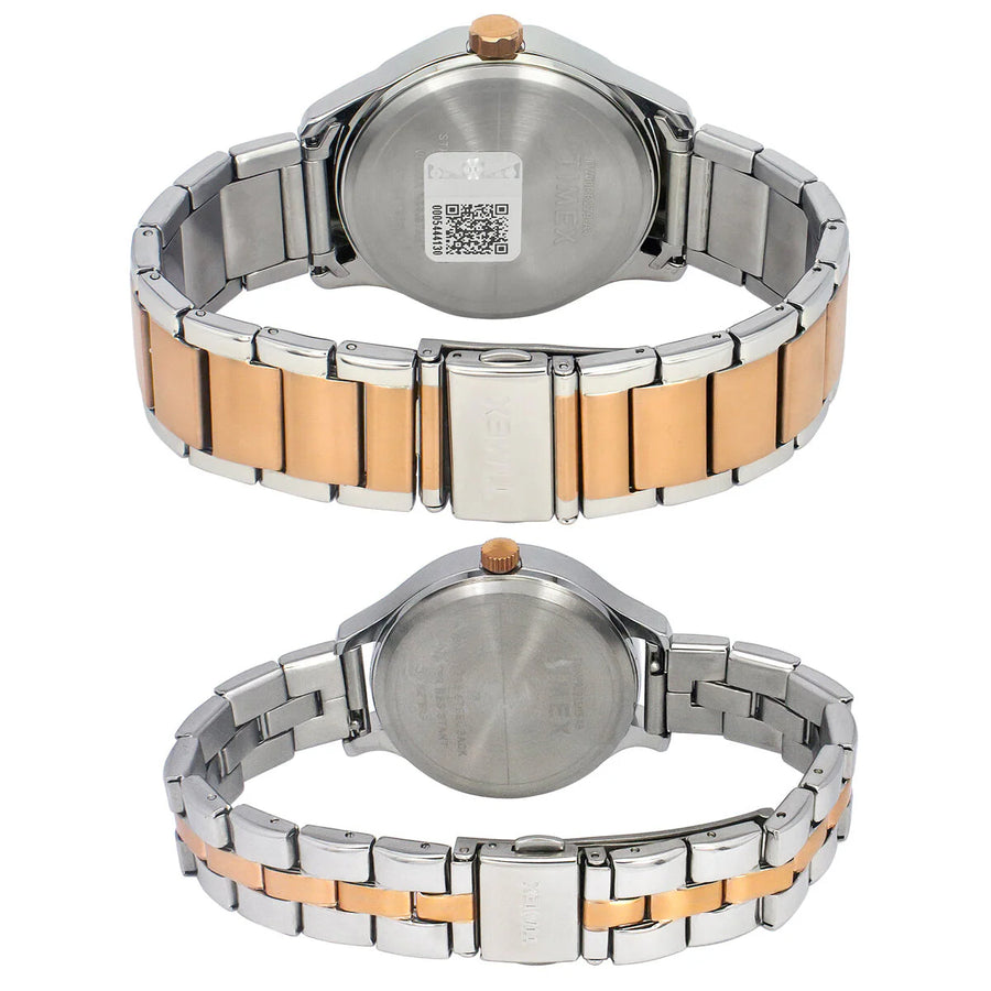 Timex Fashion Collection Premium Quality Multifunction Pair's Analog Quartz Watch - TW00PR291