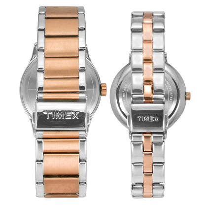 Timex Fashion Collection Premium Quality Multifunction Pair's Analog Quartz Watch - TW00PR291