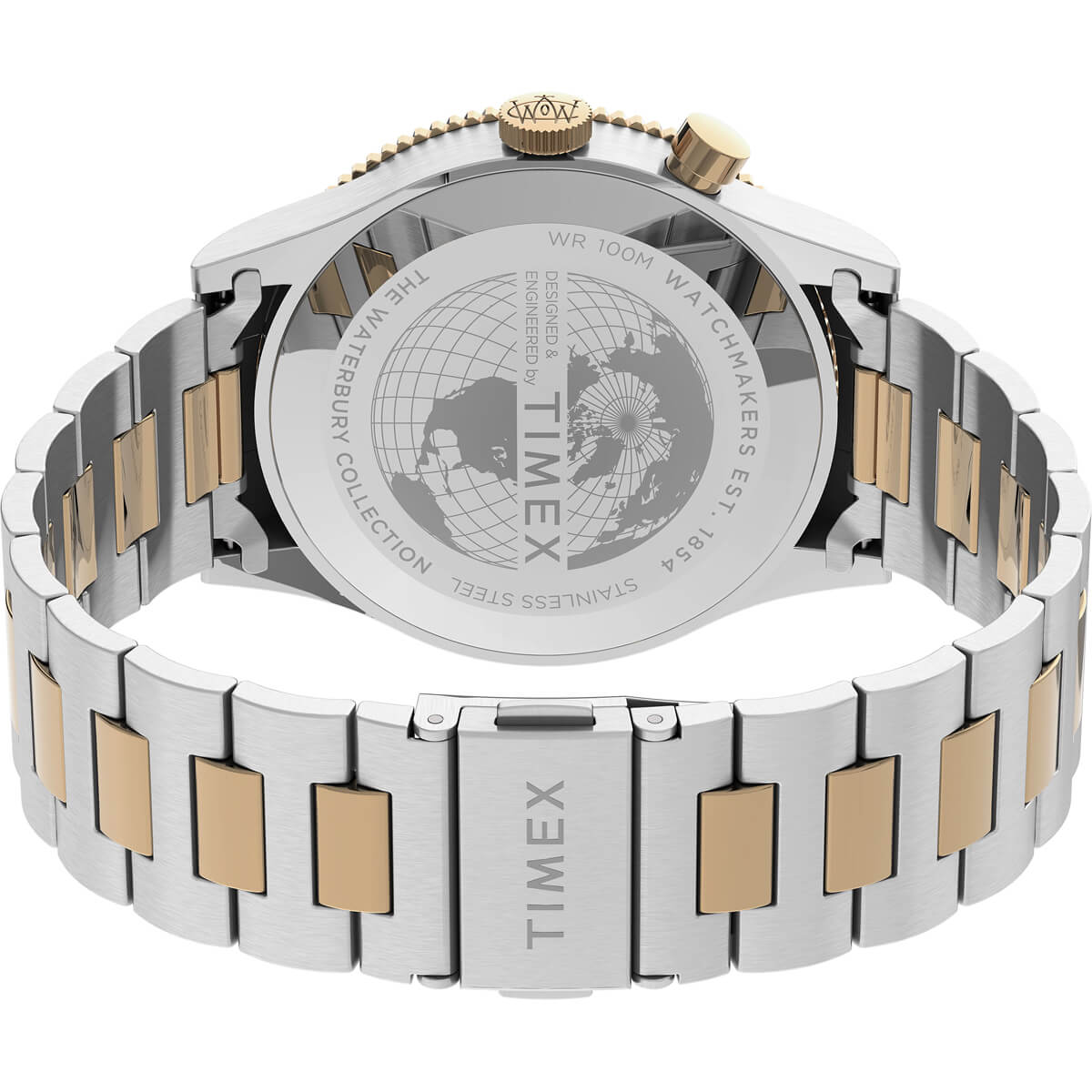 Waterbury Traditional GMT 39mm Stainless Steel Bracelet Watch