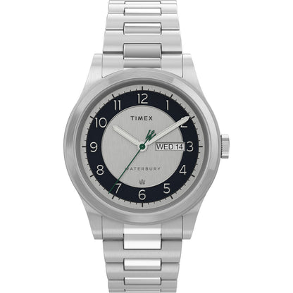 Waterbury Traditional Day/Date 39mm Stainless Steel Bracelet Watch